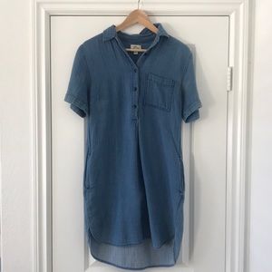 J.Crew Washed Denim Shirtdress